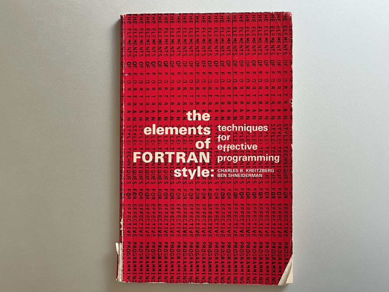 Book cover of The Elements of FORTRAN style