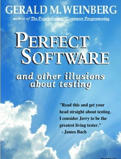 Perfect Software and Other Illusions About Testing book cover